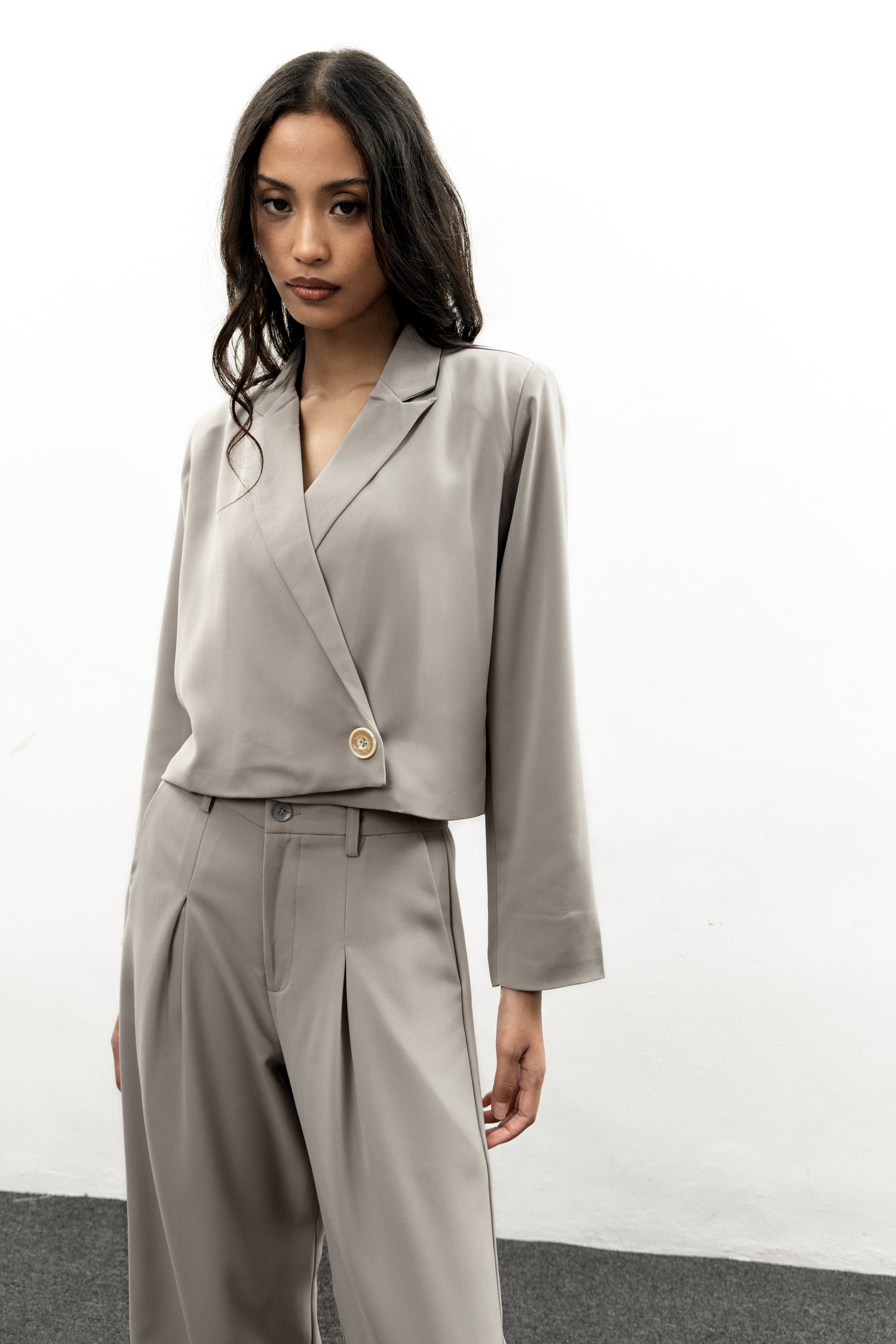 Olive Crop Blazer