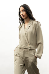 Olive Crop Blazer